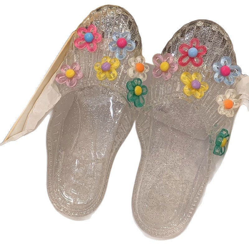Crystal Flat Sandals for Women