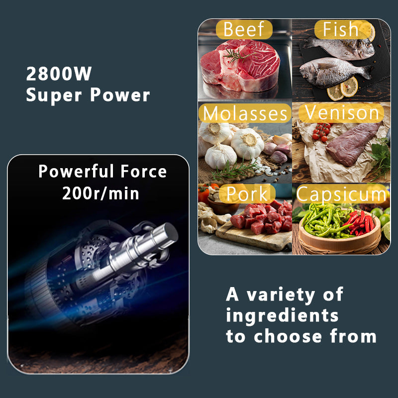 Fully Automatic Stainless Steel Electric Meat Grinder for Home Kitchen