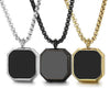 Geometric Epoxy Coated Stainless Steel Necklace