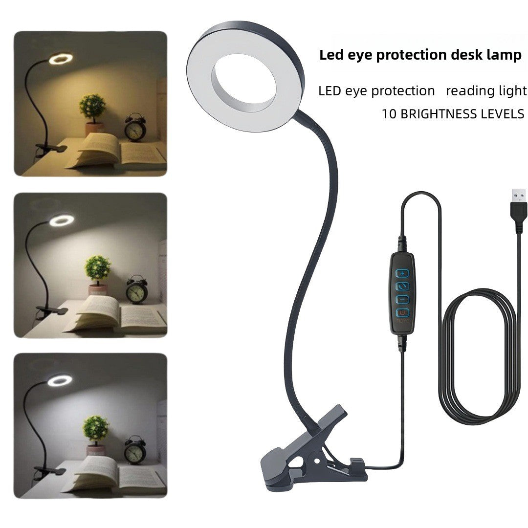 Adjustable USB LED Desk Lamp with Clip