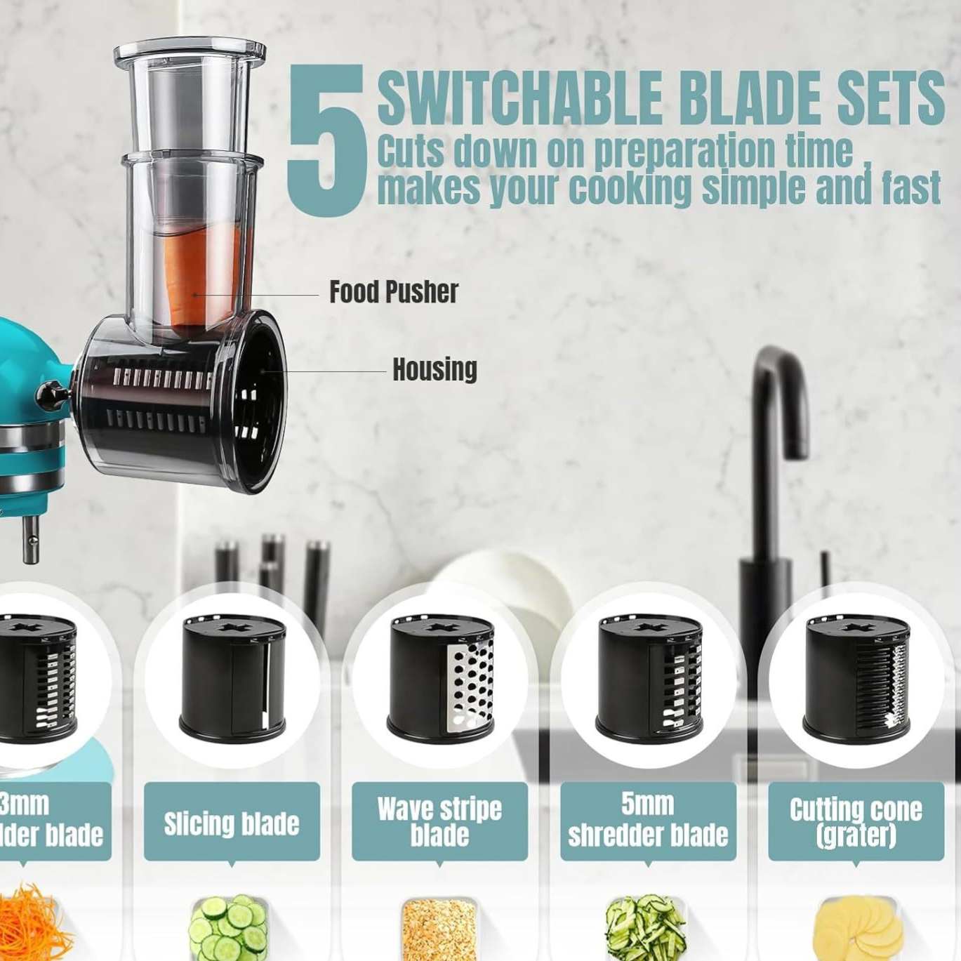 Large-diameter vegetable cutter