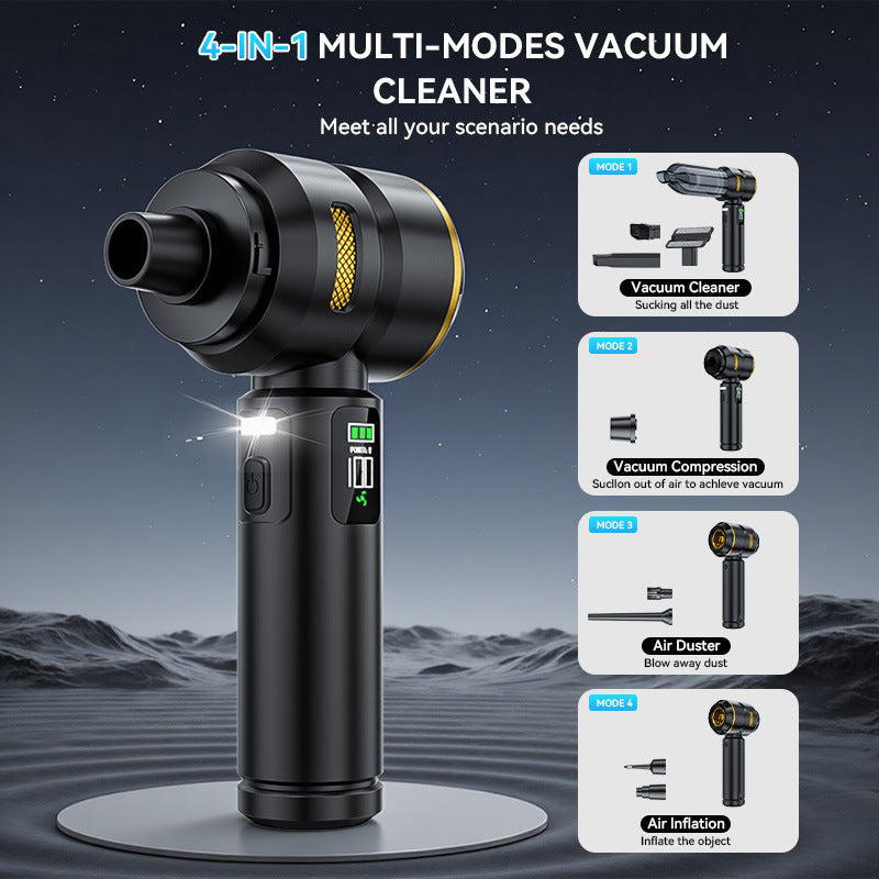 Car-Mounted Dual-Purpose Vacuum Cleaner with Digital Display