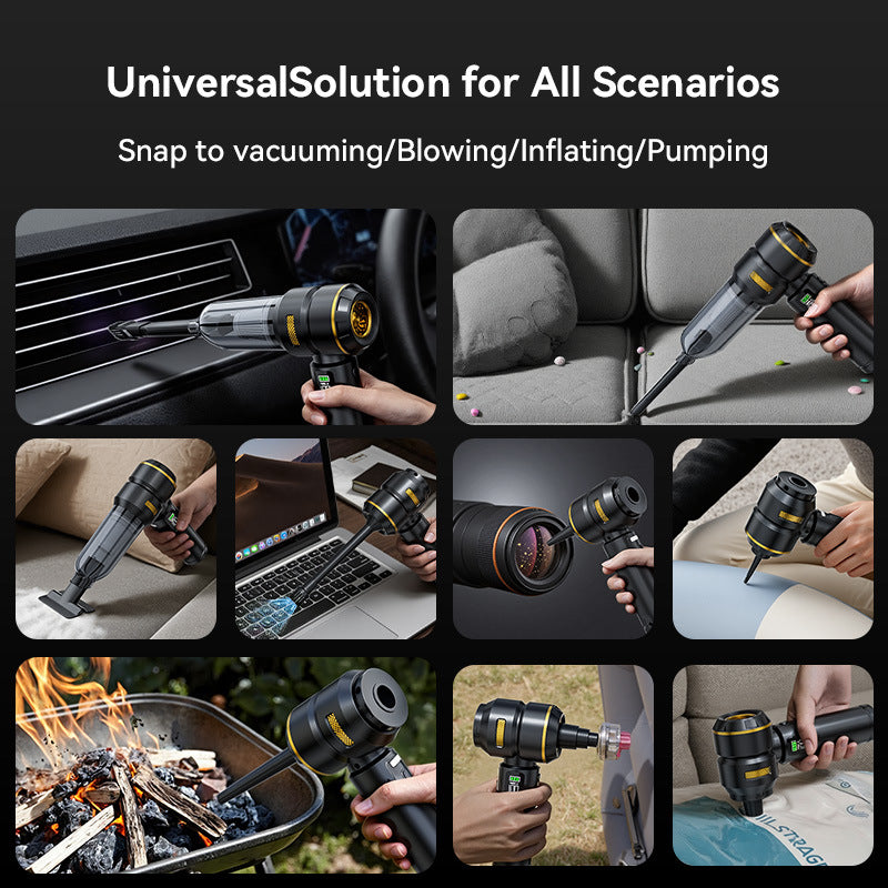Car-Mounted Dual-Purpose Vacuum Cleaner with Digital Display