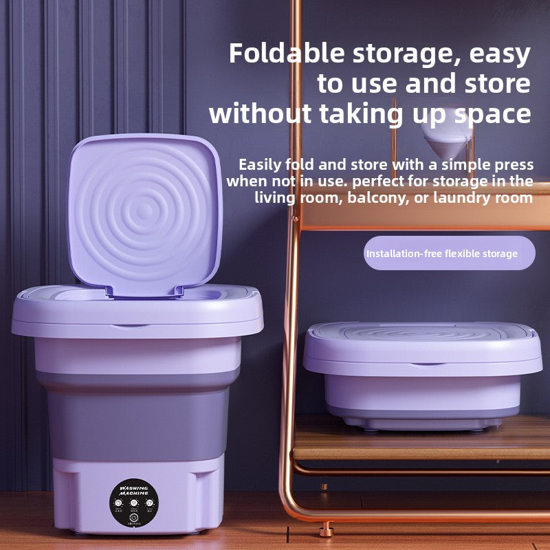 Foldable Mini Blu-ray All-in-One Washing Machine for Student Dormitories