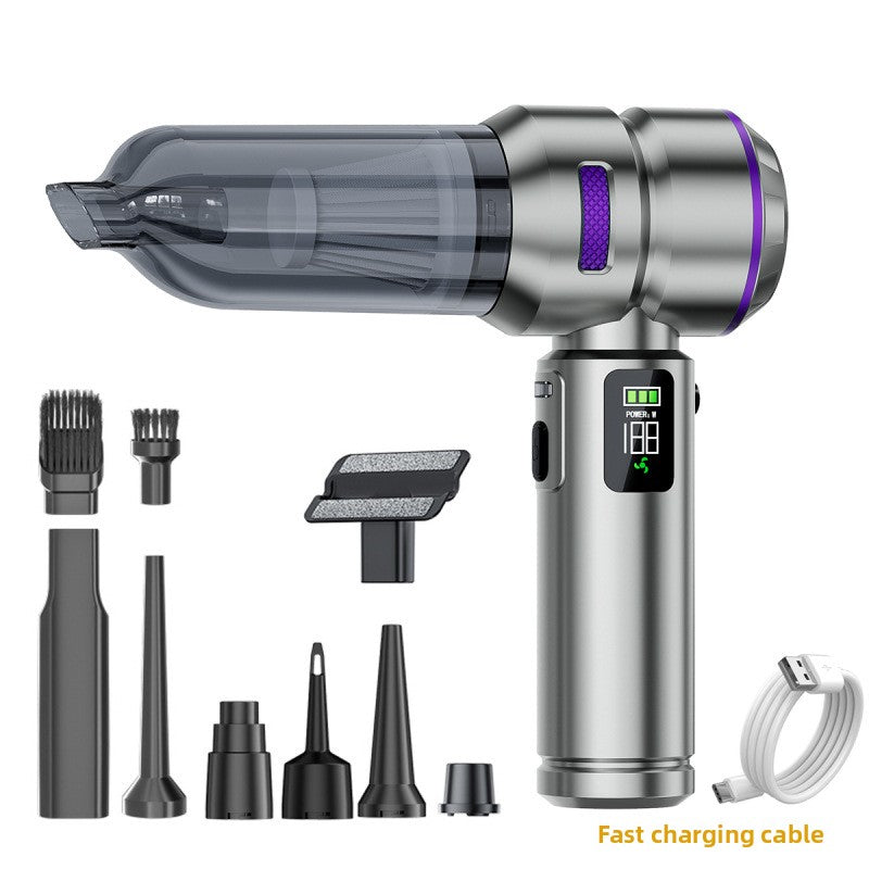 Car-Mounted Dual-Purpose Vacuum Cleaner with Digital Display