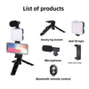 Adjustable Phone Desktop Stand with Microphone and LED Light