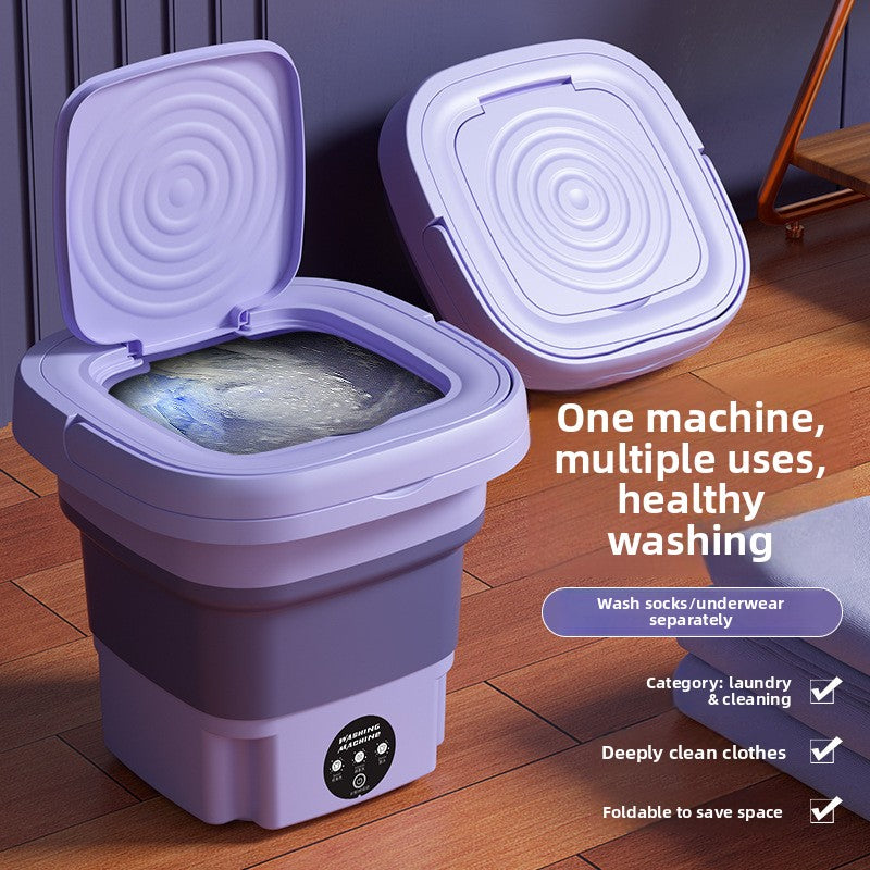 Foldable Mini Blu-ray All-in-One Washing Machine for Student Dormitories